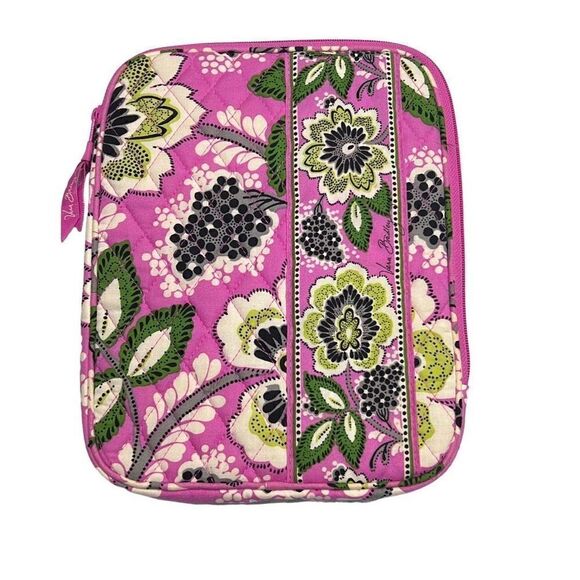 Vera Bradley Women's Quilted Tablet Sleeve Priscilla Pink - Picture 1 of 9